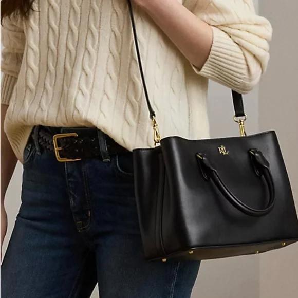 Ralph Lauren Elegant Black Satchel - Picture 4 of 14